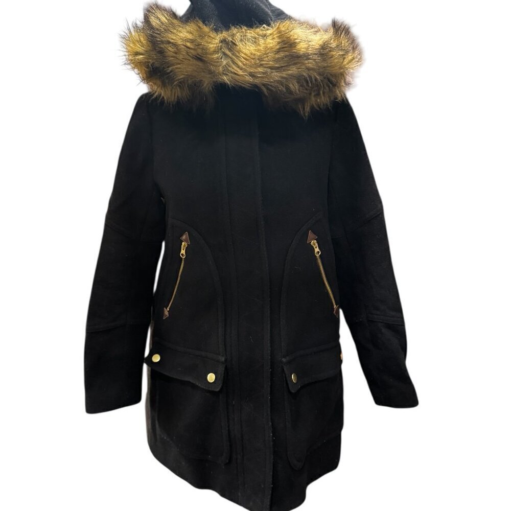 J.Crew Chateau Parka in Italian Stadium-Cloth Wool – Black (Style G9094) - Picture 7 of 8
